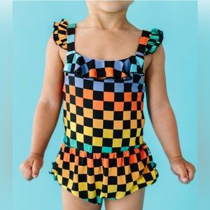 BUMS & ROSES Baby Girl Check Me Out Romper - 6-12M